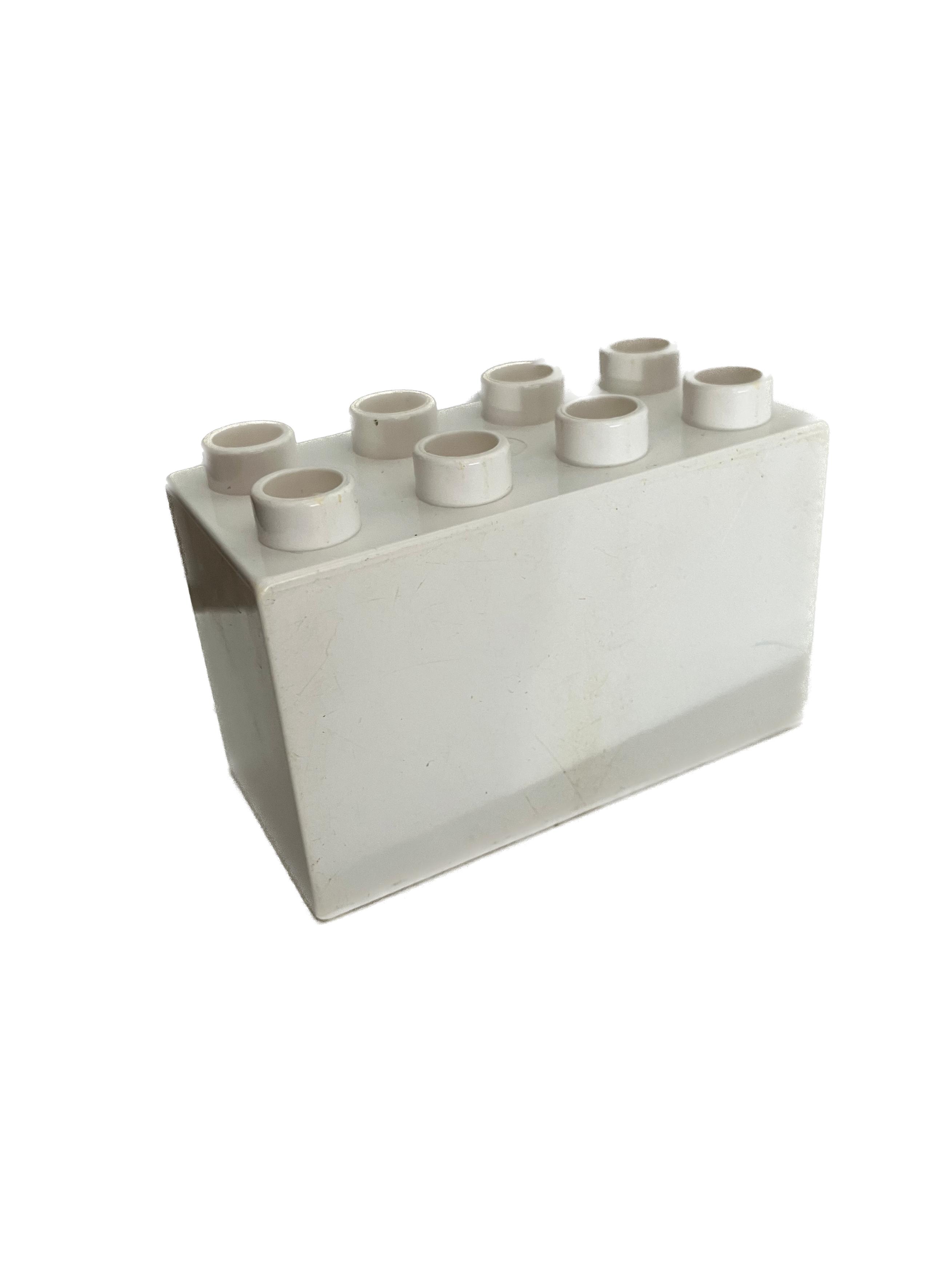 Lego Duplo kostka bílá 2x4x2